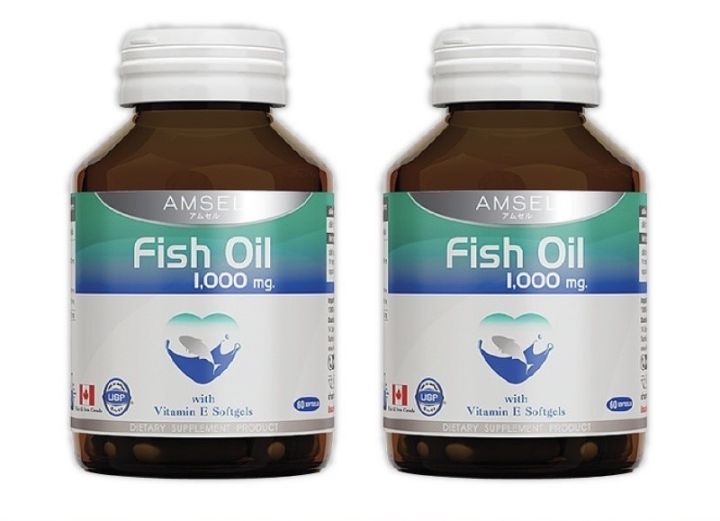 lotใหม่-พร้อมส่ง-มีitem-ให้เลือก-amsel-fish-oil-1000mg-60-capsules-แอมเซล-น้ำมันปลาสูตรไม่มีกลิ่นคาว-ผสมวิตามินอี1000มก-60-แคปซูล