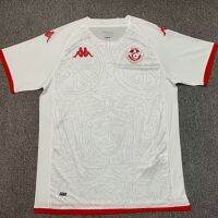 ✕☫ 2022 World Cup Tunisia national team jersey short-sleeved football uniform Shili Tunisia away white