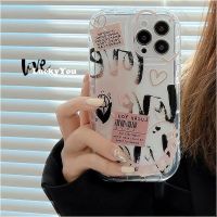 For IPhone 14 Pro Max IPhone Case Thickened TPU Soft Case Clear Case Airbag Shock Camera Cover Fashion Pink Graffiti Compatible for IPhone 11 13 Pro Max