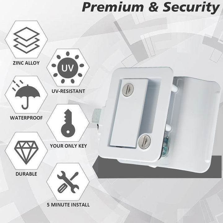 ล็อกประตู-rv-กันน้ำตอบสนองรวดเร็วรถพ่วงเดินทางกลอนประตูสนิมทนต่อการสึกหรอความแข็งสูงสำหรับมินิแวน