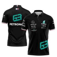 （You can contact customer service for customized clothing）2023f1 Mercedes AMG Fleet Racing Suit 63 Rider Russell Top 44 Hamilton Short Sleeve T-Shirt POLO(You can add names, logos, patterns, and more to your clothes)