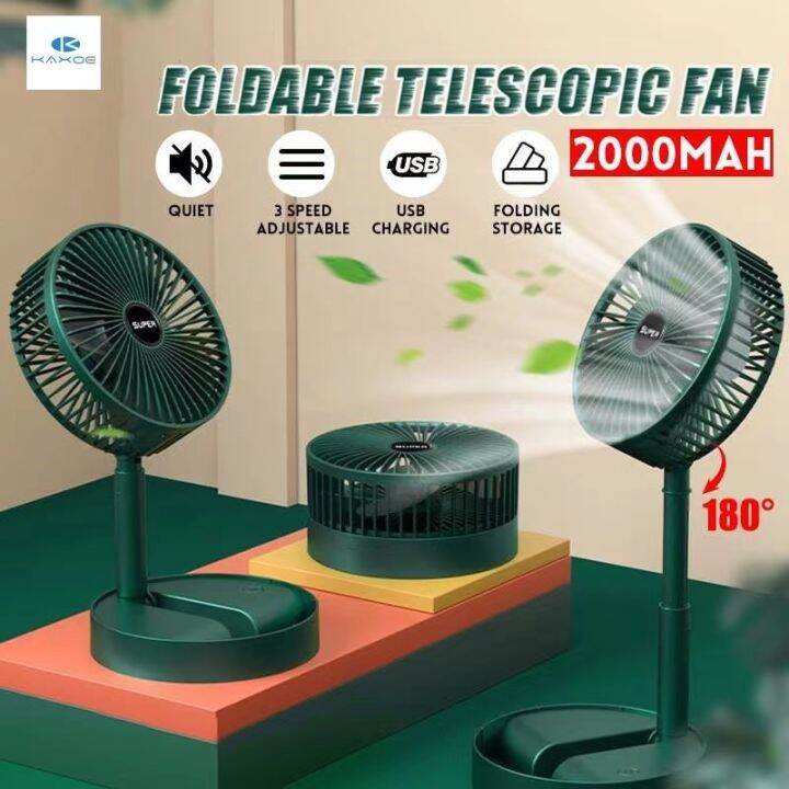 Portable Mini Desk Fan Electric Telescopic Fan Multifunction Fan Stand