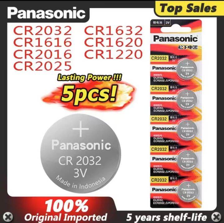 5PCS Original Panasonic Cr 2032 3V Cr1632 Cr1616 Cr1620 Cr2016 Cr1220 ...