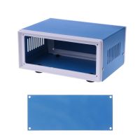 DIY Junction Box Blue Metal Enclosure Electronic Project for CASE Waterproof Rectangle Electrical Box (6.7x5.1x3.1 )