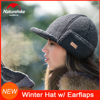 NatureHike Women Winter Warm Hat Mens Retro Wool Caps with Visor for cold weather Outdoor Sports Camping Hiking Climbing