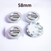 4Pcs 58MM สัญลักษณ์สติ๊กเกอร์ติดล้อหมวกฝุ่น-หลักฐานโลโก้ผ้าคลุมรถอุปกรณ์ตกแต่งรถยนต์สำหรับ NISSAN X-TRAIL QASHQAI LIVINA GENISS SYLPHY TIIDA TEANA