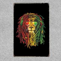 Rasta Reggae Lion Animal Rap Music Metal Tin Sign（Only one size: 20cmX30cm）(Contact seller, free custom pattern)