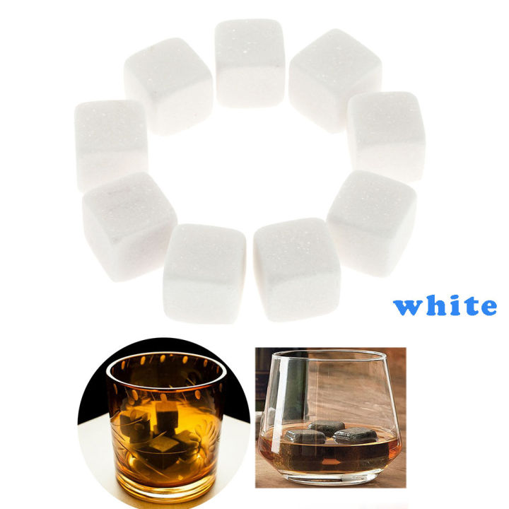 6pcs Whiskey Stones Sipping Ice Cube Cooler Reusable Whisky Ice Stone  Whisky Natural Rocks Bar Wine Cooler Party Wedding Gift