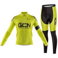 GCN ชุดกีฬาสำหรับปั่นจักรยานแขนยาวระบายอากาศได้ดีเสื้อผ้าจักรยานเสือภูเขาเสื้อสำหรับปั่นจักรยานฤดูใบไม้ร่วงเจล9D สำหรับ Maillot Ropa Ciclismo