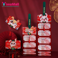 Folding Red Packet 6 Fold High-end Cute Rabbit Head Money Envelope 2023 Chinese New Year Decoration