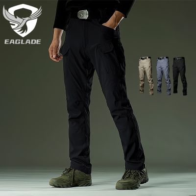 ☑ Eaglade กางเกงคาร์โก้ยุทธวิธี สําหรับผู้ชาย Ix7Stretch สีดํา