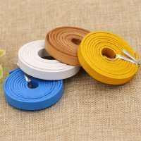 (sold by Meter) 8MM Width 2mm Thick Colored Paint Covering the surface  genuine Leather cord for Bags Fitting. Furniture Protectors  Replacement Parts