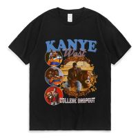 Kanye West Vintage T Shirt For The Collrgr Dropout Album Print Tshirt Black Short Gildan Spot 100% Cotton