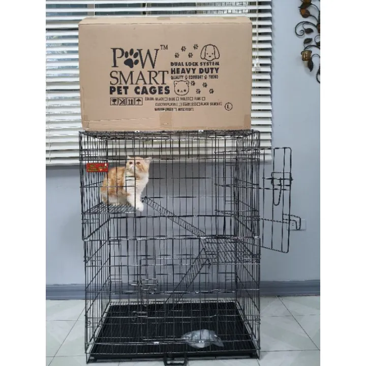 ON HAND Large Collapsible Cat Cage with wheels and tray Lazada PH