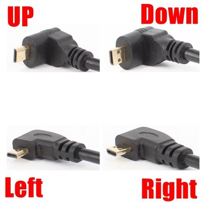 15CM Micro HDMI-compatible Male Female Adapter Cable Left Right Up Down Angle 90 Degree HD Converter Code for PC HDTV Projector