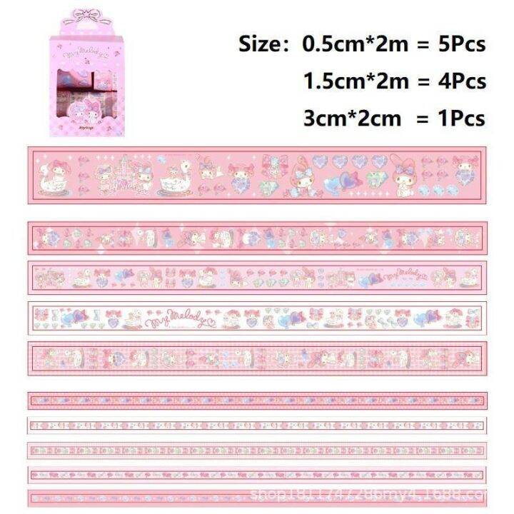 a-shack-ซีรีส์ไดอารี่-sanrio-10ชิ้น-เซ็ตเทปกาวตกแต่งการ์ตูนกำบัง-washi-diy-ป้ายสติ๊กเกอร์ตกแต่งเครื่องเขียนของขวัญสำหรับเด็ก-mymelody-kuromi-cinnamoroll