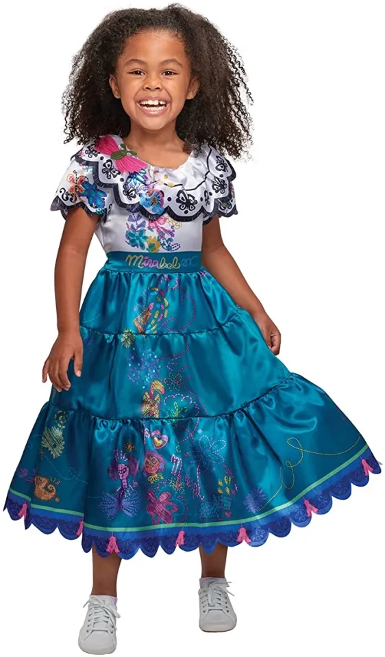 Encanto Disney Charm Costume Princess Dress Mirabel Madrigal Cosplay  Dresses Summer Girl kid's Dress Vestido For Birthday Party 
