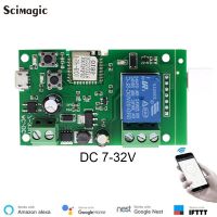 【Sell-Well】 Aflatoon Electronics EweLink DC 5V 12V 24V 7-32V DIY 1 CH Jog Inching ไวไฟไร้สายอัจฉริยะล็อคตัวเองสวิตช์บ้านโมดูล WIFI RF กับ Alexa