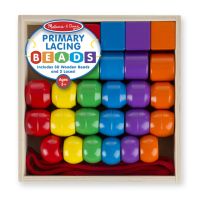 Melissa &amp; Doug - รุ่น 544 Primary Lacing Beads ชุดร้อยเชือก ส่งเสริมการเรียนรู้ด้านสี รูปร่าง จำนวน อย่างดี