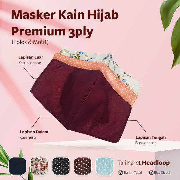 masker kain premium 3 ply