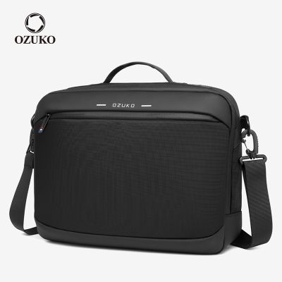 Ozuko กระเป๋าแล็ปท็อปกระเป๋าเคส 13.3 14 15.6 นิ้วกระเป๋าถือกันน้ําสําหรับ Macbook Asus Lenovo Dell Huawei