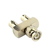 1Pcs T Type 3 Way BNC Splitter 50Ohm BNC Male Plug to Dual BNC Female Jack Audio Socket Y Triple RF Coax Coaxial Cable Connector