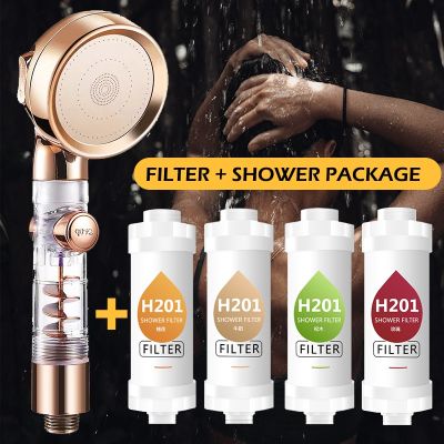 Skin Fragrance Shower Filter Vitamin C Shower Head Filter Water Softener Scented Shower Head Improve Hair Bathroom Accessories Showerheads