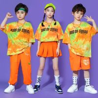 [COD] Hip-hop childrens trendy Childrens Day girls cheerleading costumes summer elementary school sports meeting dance performance