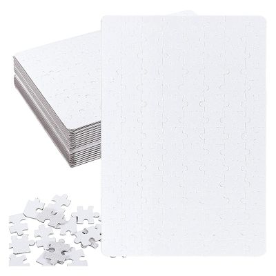 20 Sets Blank Sublimation A4 Jigsaw Puzzle with 120 Pcs DIY Heat Press Transfer Puzzle Pearl Puzzle Blank Puzzle