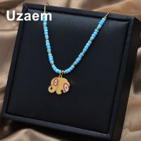 【Preflow ornament】 Uzaem 361LGold ColorPendantFor ผู้หญิงแฟชั่นลูกปัดอุปกรณ์เครื่องประดับของขวัญ