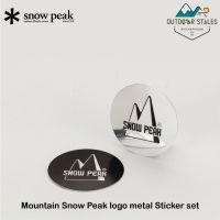 Snowpeak Mountain Snow Peak logo metal Sticker set