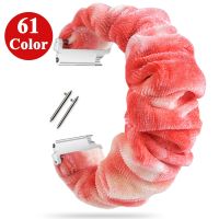 Tali Jam Tangan Kain Elastis Scrunchie untuk Jam Tangan Samsung Galaxy 3 4 5 40Mm 44Mm 41Mm 45Mm Hadiah Natal Gelang Tali Pengganti