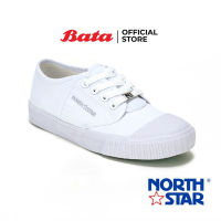 ฺBata บาจา by North Star รองเท้านักเรียน รองเท้าผ้าใบนักเรียน แบบผูกเชือก สำหรับเด็กผู้ชาย รุ่น North Star สีขาว รหัส 3291613