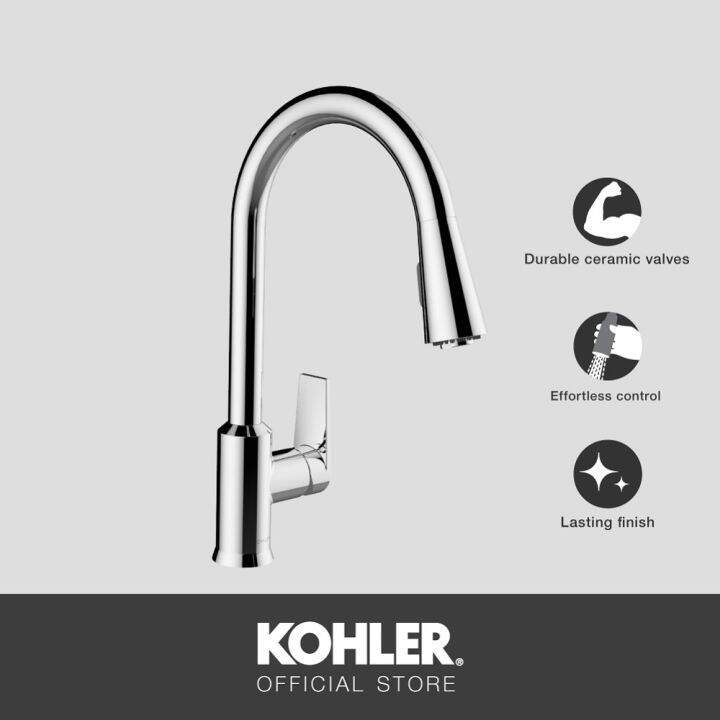 KOHLER Kitchen Faucet Taut PullDown (Cold and Hot) K21367T4CP