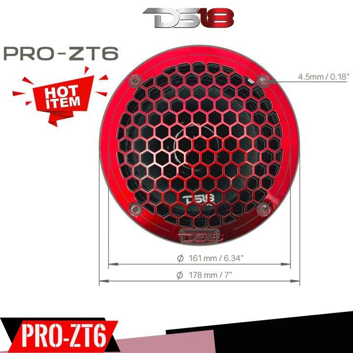 (ของแท้100)DS18 รุ่น PROZT6 ลำโพงเสียงกลาง6.5นิ้ว2ทาง เฟสปลั๊กBullet