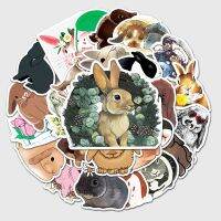 50pcs Cute Rabbit Kawaii Stationery Stickers Rabbit Diary Planner Junk Journal Decorative Scrapbooking Skateboard Craft Sticker