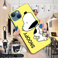 Volans เคสเคสสำหรับ Apple iPhone 15 Pro Max 15 15 Pro แหวนใส่นิ้วสายคล้องตัวการ์ตูนน่ารักรูปสุนัขสนูปี้เคสครอบโทรศัพท์ TPU ซิลิโคนกันกระแทกแบบนิ่ม