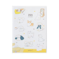 MIDORI Pocket Diary A6 Dog 2024 (D22247006) / ไดอารี ปี 2024 ขนาด A6 ลายน้องหมา แบรนด์ MIDORI จากประเทศญี่ปุ่น