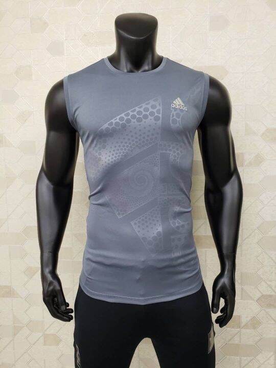 เสื้อกีฬาคอกลมแขนกุด-รุ่น-adi77-พิมพ์ลาย-เสื้อใส่วิ่ง-เสื้อออกกำลังกายผู้ชาย-ผู้หญิง-สวมวใส่สบาย