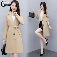 Oooo Trench Coat For Women Mid-Length British Style Coat Fashion Korean Style Loose Coat