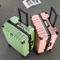 [COD] New suitcase for female students version of large-capacity password box trolley case male universal wheel aluminum frame