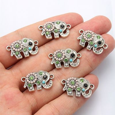 10pcs Crystal Elephant Jewelry Connection DIY Handmade Necklace Bracelet Pendant Fashion Jewelry Accessories DIY accessories and others