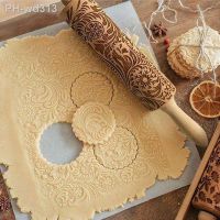 1PC Embossing Engraved Rolling Pin Baking Tool Cookie Fondant Cake Dough Roller Patterned Rolling Pin Kitchen Accessories