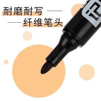 original 100pcs waterproof marker pen black oily non-erasable large-tip pen logistics express pen special lengthened marker