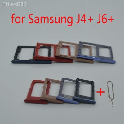 For Samsung Galaxy J6 Plus J6 J610 J610F J610FN J610G Original Phone Housing SIM Tray Adapter Micro SD Card Tray Holder