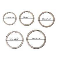 100Pcs Metal Round Flat Keyring Round Split Key Rings Chain 25mm 30mm 32mm 35mm Dropship