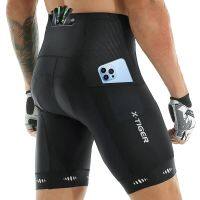 【LZ】☄  X-TIGER calções de ciclismo verão respirável collants 5d gel acolchoado à prova de choque bicicleta shorts com bolsos mtb bicicleta calções reflexivos