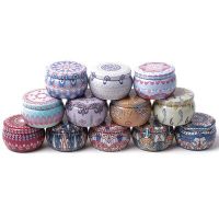 20Pcs  4.4 oz Vintage Handmade Candles Container Tin Candle Jar Making Kit Sealed Tea Cans Candy Storage Empty Box Storage Boxes