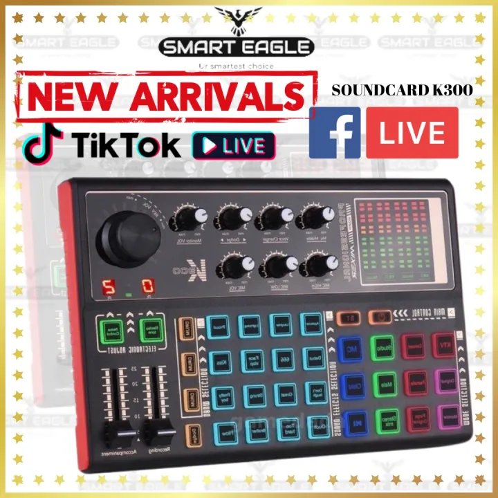 Professional Live Sound Card External Voice Changer Audio Mixer Kit