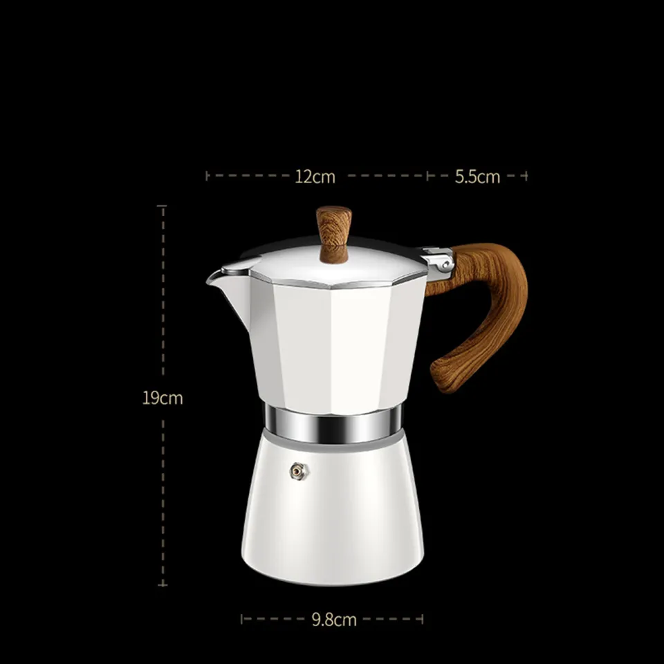  Coffee Pot, Stainless Steel Moka Pot Italian Coffee Maker 6  cup/10 OZ Stovetop Espresso Maker for Gas or Electric Ceramic Stovetop  Camping Manual Cuban Coffee Percolator for Cappuccino or Latte: Home